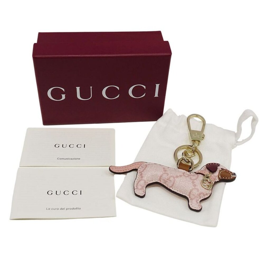 ★SOLD★ Gucci Charm Dog Canvas Pink Light - Picture 4 of 10